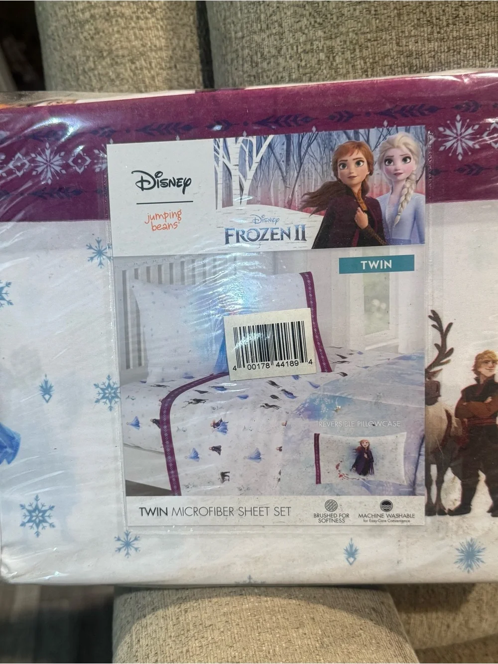 Disney Frozen II Twin Sheet Set - Purple, White